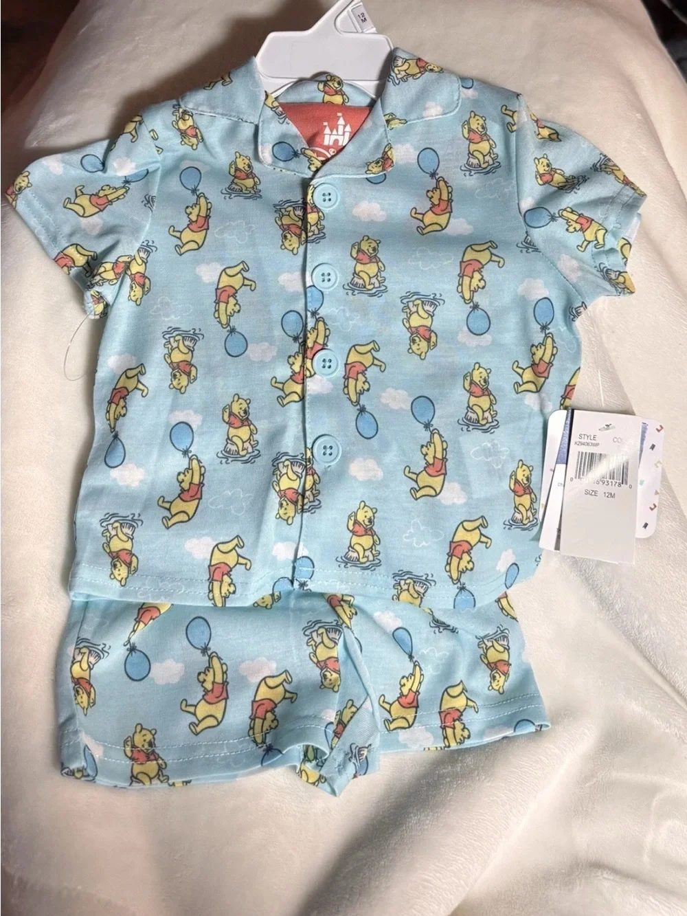 Disney Winnie The Pooh 2 Piece Toddler Short Pajama Set NO HANGER
